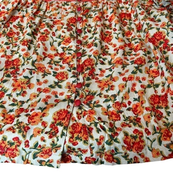 Woman Within Boho Floral & Leaf Print Lightweight Button Down Tunic Top NWT - Picture 16 of 16